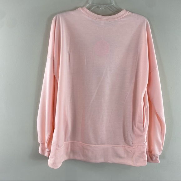 NWT Simply Southern Women’s Light Pink Peach Dog Lover Lettered‎ Sweatshirt Sz M - Picture 8 of 13